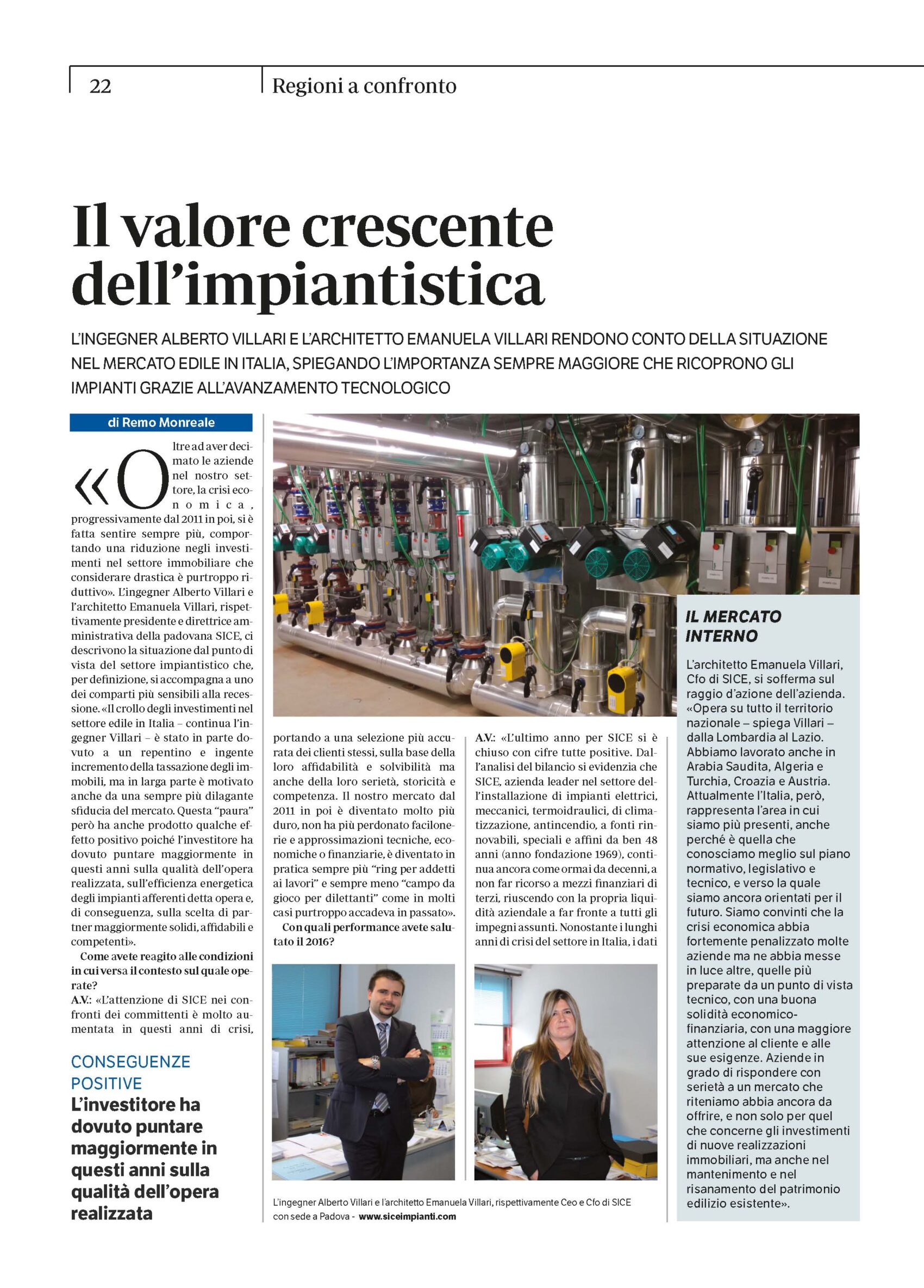 Articolo dossier industria “Il Giornale” – Settembre 2017